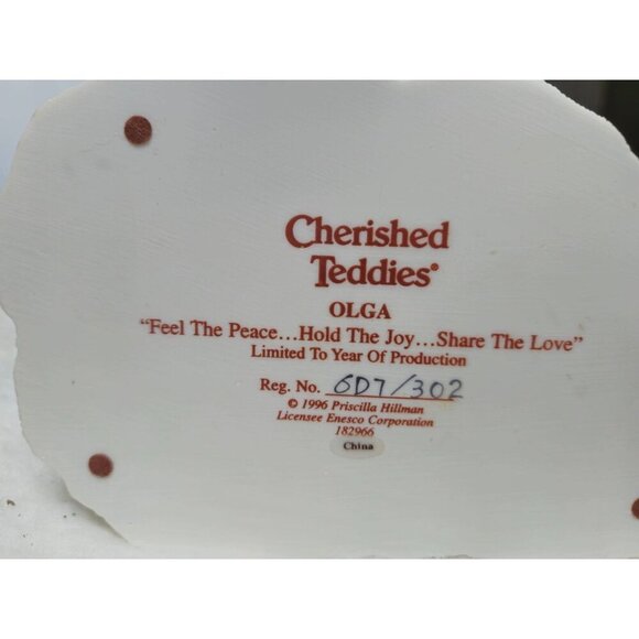 Cherished Teddies Olga Feel The Peace Hold The Joy Share The Love‎ Winter Bear - Picture 10 of 12